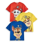 Paw Patrol Boys Multicoloured Multi-Pack of 3 Short-Sleeved T-Shirts